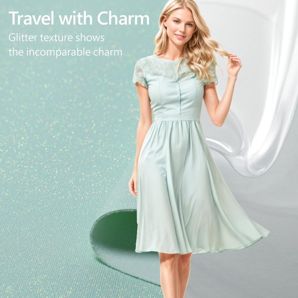 Tsa Approved Toiletry Bag - Glitter Textured Clear Makeup Bag, Personalized😉 - Picture 2 of 8